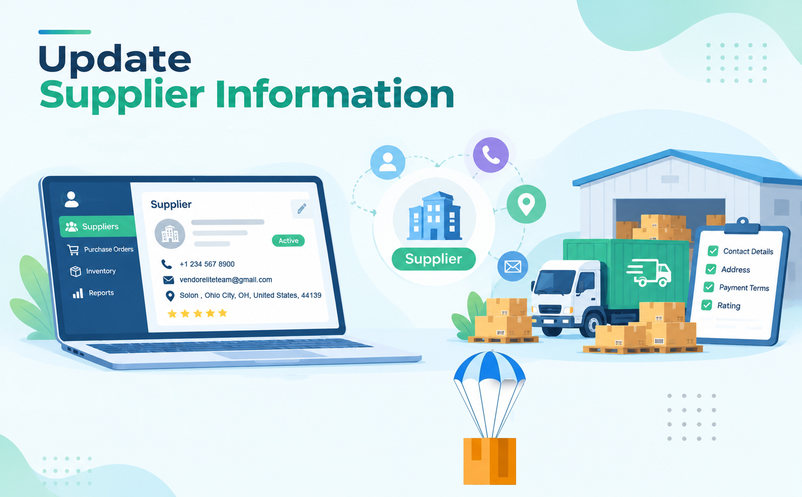 Update Supplier Information  | VendorElite.com